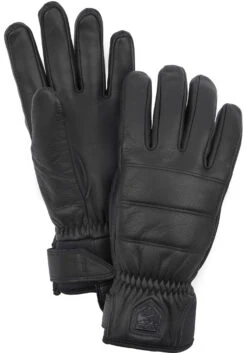 Hestra Alpine Leather Primaloft Handsker, Sort